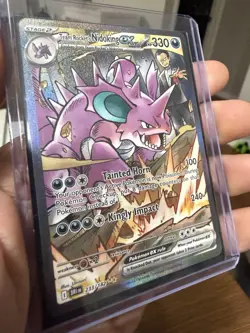 Team Rockets Nidoking EX 233/182 Pokemon TCG NM Full Art - Image 1