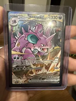 Team Rockets Nidoking EX 233/182 Pokemon TCG NM Full Art - Image 2
