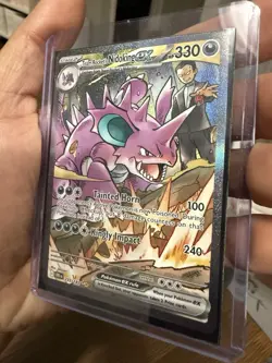 Team Rockets Nidoking EX 233/182 Pokemon TCG NM Full Art - Image 3