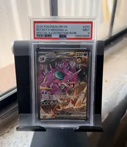 Pokemon Team Rocket's Nidoking ex 233/182 SV10 Destined Rivals SAR Holo PSA 9 - Image 1