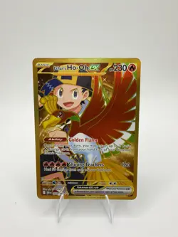 Pokemon TCG Ethan's Ho-Oh EX Gold Hyper Rare 239/182 Destined Rivals Full Art - Image 1