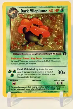 Dark Vileplume 13/82 Holo Rare Team Rocket Returns 2000 Pokemon TCG MP English - Image 2