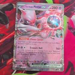 Team Rocket's Mewtwo ex 079/217 Double Rare Ascended Heroes Pokemon Holo NM - Image 1