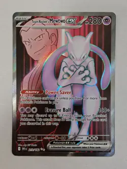 Team Rocket's Mewtwo ex 213/182 Pokemon TCG Ultra Rare Destined Rivals NM - Image 1
