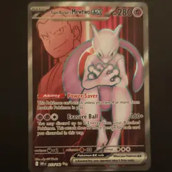 Pokemon TCG Team Rocket's Mewtwo ex 213/182 Destined Rivals Ultra Rare Holo - Image 1