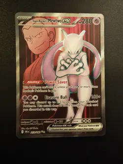Pokemon TCG Team Rocket's Mewtwo ex 213/182 Destined Rivals Ultra Rare Holo - Image 3