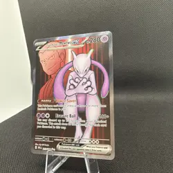 Team Rocket's Mewtwo ex #213/182 Illustration Rare Pokemon TCG Destined Rivals - Image 3