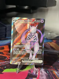 Team Rocket's Mewtwo ex Pokemon TCG DRK 213/182 Holo English Psychic EX Basic - Image 1
