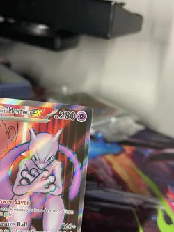 Team Rocket's Mewtwo ex Pokemon TCG DRK 213/182 Holo English Psychic EX Basic - Image 3