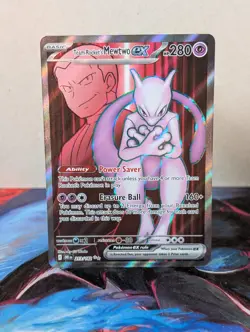 Team Rocket's Mewtwo ex 213/182 SV: Destined Rivals Pokemon TCG - NM - Image 1