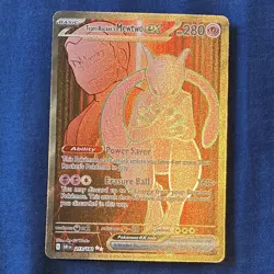 Team Rocket's Mewtwo ex 213/182 Full Art Holo English Pokemon TCG 280HP - Image 1
