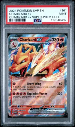 2024 Pokemon Charizard ex Super-Prem Collection PSA 9 Mint #161 - Image 1