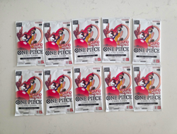 Round 1 One Piece Trading Card Promo (English) Sealed 10 Packs. In Hand. - Image 1