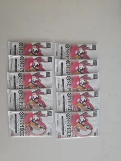 Round 1 One Piece Trading Card Promo (English) Sealed 10 Packs. In Hand. - Image 3