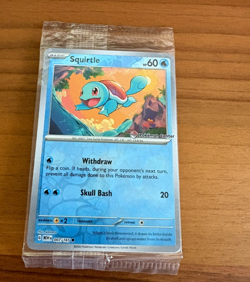 Pokemon TCG Squirtle Stamped Holo Promo Card 007/165 Pokemon Center Sealed - Image 1