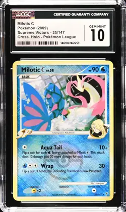 Milotic C CGC 10 Pokemon 2009 Supreme Victors 35/147 Crosshatch Holo Gem Mint 10 - Image 3