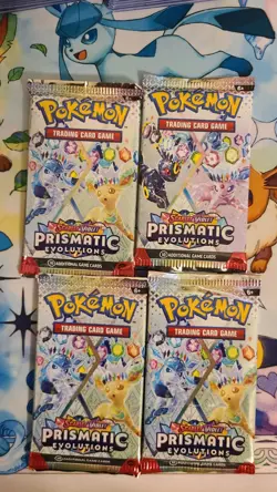 LOT OF (4) HEAVY 22.50G+ PRISMATIC EVOLUTIONS BOOSTER PACKS POKEMON TCG - Image 1