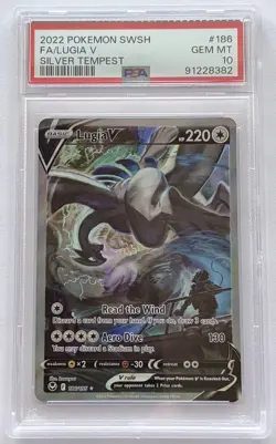 Pokemon 2022 Lugia V #186/195 Alt Art Silver Tempest GEM MINT PSA 10 - Image 1