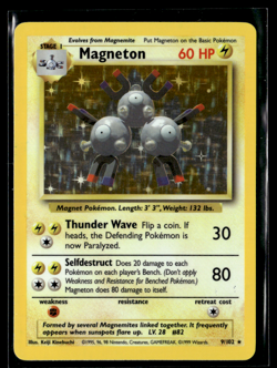 Pokemon TCG Magneton Base Set 9/102 Holo 1999-2000 Wizards Base Set - Image 1