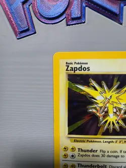 Pokemon TCG Zapdos 16/102 Base Set Unlimited 1999 Holo Rare LP - Image 3