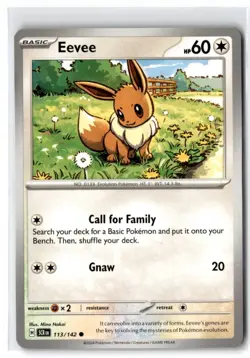 2024 Scarlet & Violet Series - Stellar Crown Eevee #113 Common - Image 1