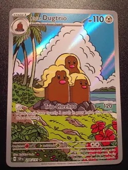 Alolan Dugtrio - 208/191 - Pokemon Surging Sparks Illustration Rare NM - Image 1