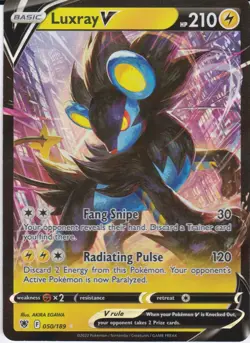 Pokemon TCG Luxray V Sword & Shield Mfg-Astral Radiance 050/189 Holo Ultra Rare - Image 1