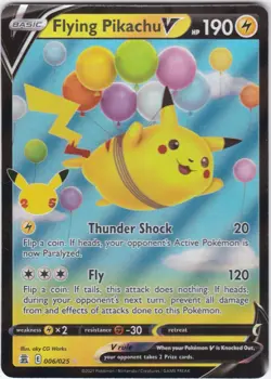 Pokemon TCG Flying Pikachu V Celebrations 006/025 Holo Ultra Rare - Image 1