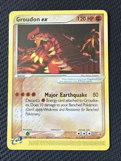 Pokemon TCG Groudon EX 2 Nintendo Promo Black Star Non-Holo Ultra Rare - Image 1