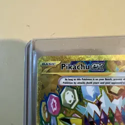 Pokemon TCG Pikachu EX Surging Sparks Holo Hyper Rare Gold 247/191 - Image 2