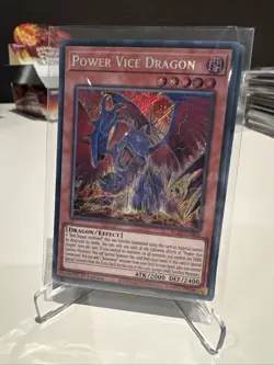 YUGIOH BLZD-EN002 Power Vice Dragon Secret Rare 1st Edition NM - Image 1