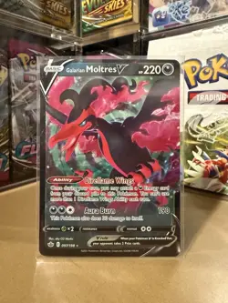 Galarian Moltres V - 097/198 - Pokemon Chilling Reign Sword Shield Rare Card NM - Image 1