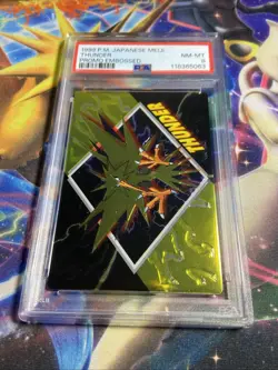 PSA 8 Japanese Meiji Embossed Thunder Zapdos Promo Pokemon Card - Image 1
