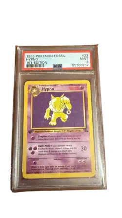 Graded 1999 Pokemon Fossil Hypno-Holo #8 1st Edition Card PSA 6 Excellent - Image 1