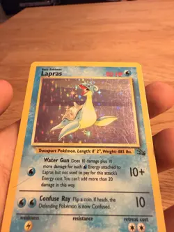 Lapras 10/62 Fossil Set Vintage Holo Rare Pokemon Card WOTC 1999 MP - Image 4
