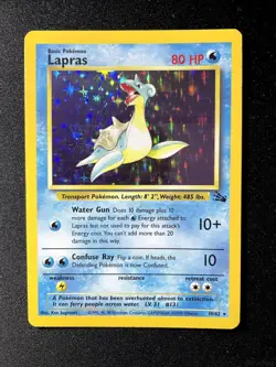 LAPRAS 10/62 RARE FOSSIL POKEMON UNLIMITED HOLO LIGHTLY PLAYED+ - Image 1