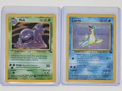 1999 Pokemon Fossil Set: Holo Rare Lapras & Muk - 10/62 & 13/62 - WOTC - Vintage - Image 1