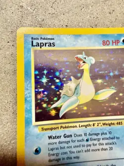 Pokemon Lapras 10/62 Holo Rare Fossil Unlimited Trading Card (Wizards, 1999) - Image 4