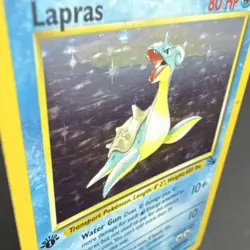 Pokemon Lapras 1st Edition Fossil Holo Rare 10/62 Wizards WoTC 1999 English LP - Image 3
