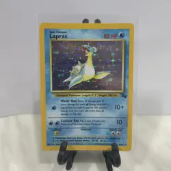 Lapras 10/62 Holo Rare Fossil Pokemon Card NM - Image 1
