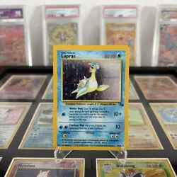 Lapras 10/62 Fossil Holo Rare 1999 Vintage Pokemon Card - Image 2