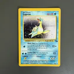 Lapras 10/62 Fossil Holo Rare 1999 Vintage Pokemon Card - Image 4
