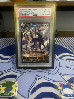 Pokemon TCG 2022 Swsh09: Brilliant Stars PSA 10 Gem Mint Umbreon v #TG22/TG30 - Image 3
