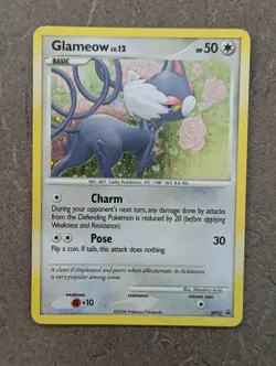 Pokemon Card 2008 GLAMEOW Holo DP23 Diamond & Pearl Black Star Promo NM/VLP - Image 1