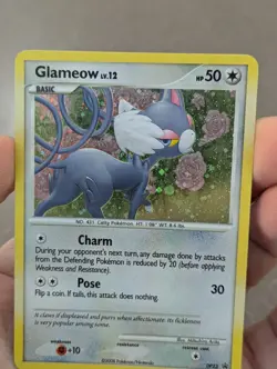 Pokemon Card 2008 GLAMEOW Holo DP23 Diamond & Pearl Black Star Promo NM/VLP - Image 2