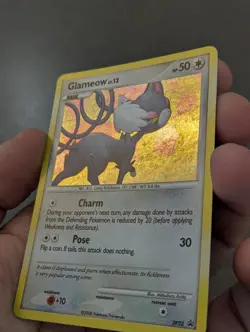 Pokemon Card 2008 GLAMEOW Holo DP23 Diamond & Pearl Black Star Promo NM/VLP - Image 3