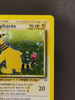 Pokemon TCG Neo Revelation 1st Edition 1/64 Ampharos Holo Rare LP - Image 2