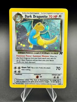 1999 Pokemon TCG Dark Dragonite 5/82 Team Rocket Holo - VERY RARE! - Image 1