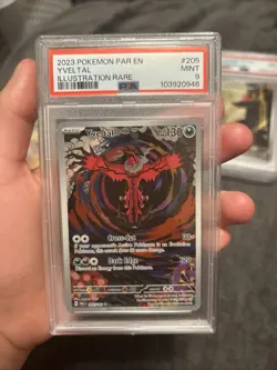 Pokemon TCG Yveltal Paradox Rift Holo Card 205/182 PSA 9 Illustration Rare - Image 1