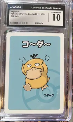 ✨✨ CGC 10 PSYDUCK OLD MAID PLAYING CARDS 2019 JAPANESE POKEMON CARD - Image 1